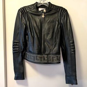 Versace For H&M leather studded Jacket, Size 4